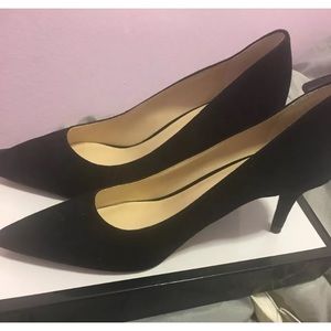 Nine West Margot Women Black Suede Heels